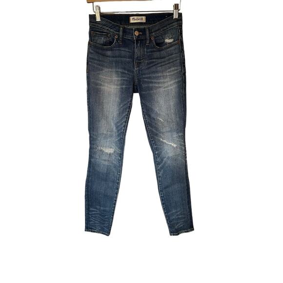 Madewell Mid Rise Skinny Jeans‎ in Medium Wash Size 24 - Picture 1 of 9